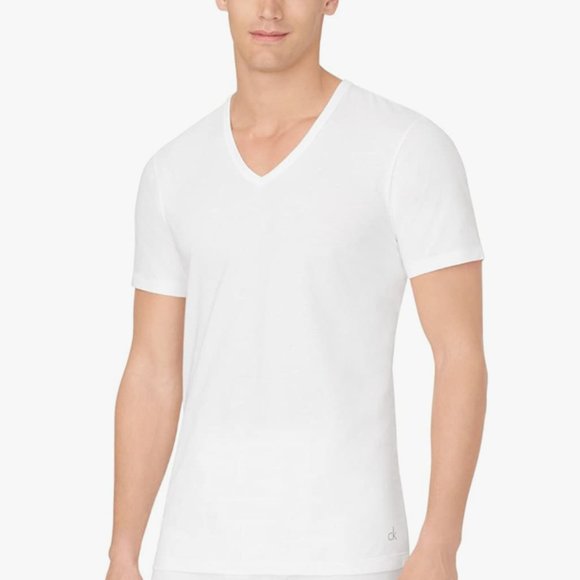 Calvin Klein Shirts Calvin Klein Mens Slim Fit Undershirt V Neck Tshirt Poshmark